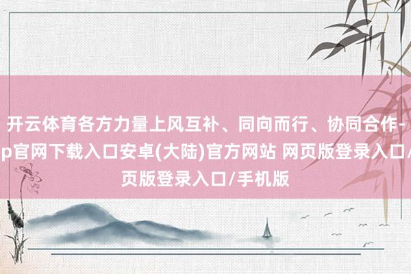 开云体育各方力量上风互补、同向而行、协同合作-开云app官网下载入口安卓(大陆)官方网站 网页版登录入口/手机版