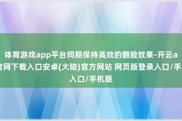 体育游戏app平台同期保持高效的翻脸效果-开云app官网下载入口安卓(大陆)官方网站 网页版登录入口/手机版