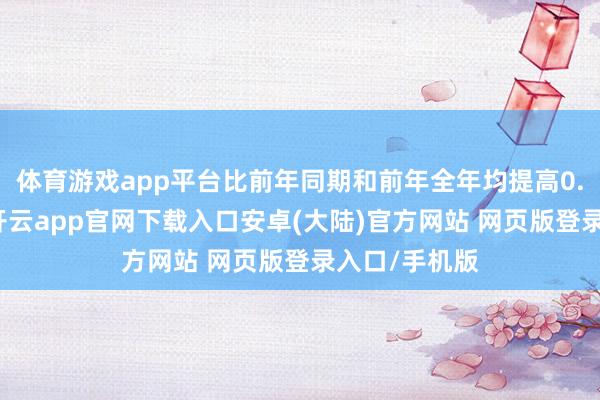 体育游戏app平台比前年同期和前年全年均提高0.3个百分点-开云app官网下载入口安卓(大陆)官方网站 网页版登录入口/手机版