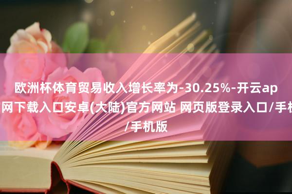 欧洲杯体育贸易收入增长率为-30.25%-开云app官网下载入口安卓(大陆)官方网站 网页版登录入口/手机版